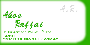 akos raffai business card